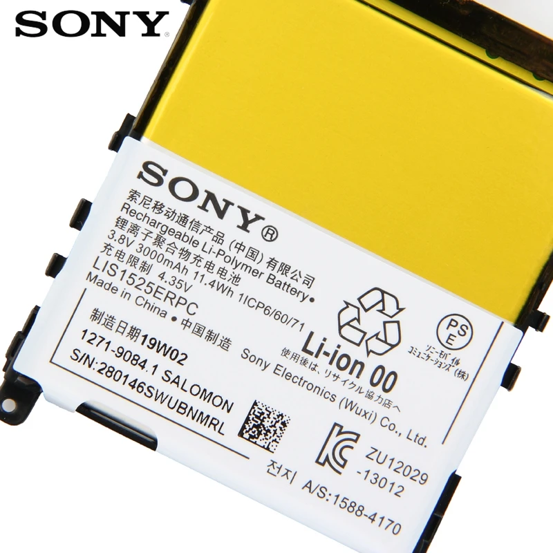 Оригинальная сменная батарея sony LIS1525ERPC для sony L39h Xperia Z1 C6902 C6903 Honami SO-01F настоящая батарея для телефона 3000 мАч