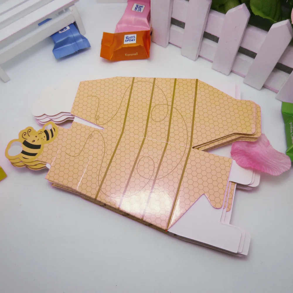 10 шт./лот новая милая коробка в виде пчелы Подарочная для детского дня рождения с