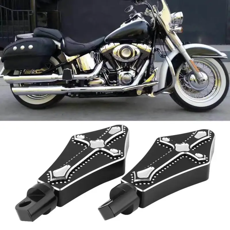 1 пара черных мотоциклетных ножек поперечного типа педали для подножки Harley Davidson XL