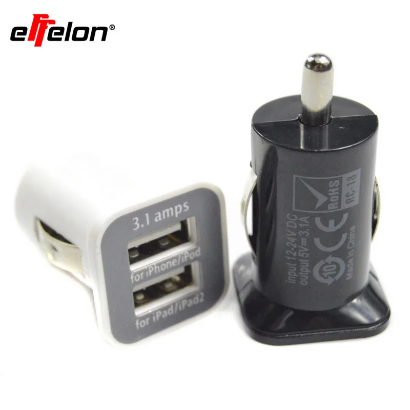 Новое автомобильное зарядное устройство с двумя USB-портами 5 в 3 1 а для iPad