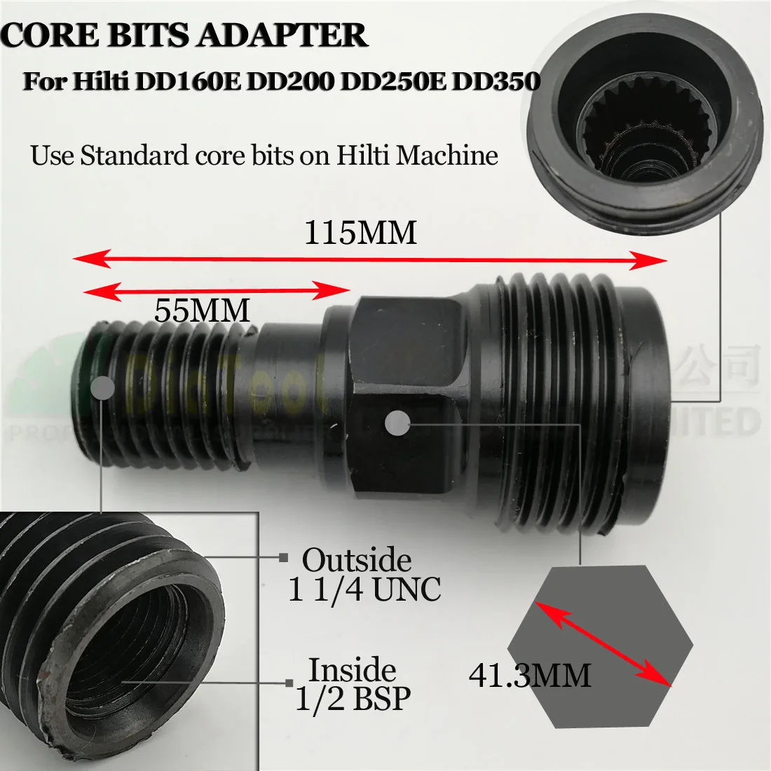 Адаптер DIATOOL BL to BS для алмазных коронок патрон HILTI с 1-1/4 &quot-7 (BS) резьбовое