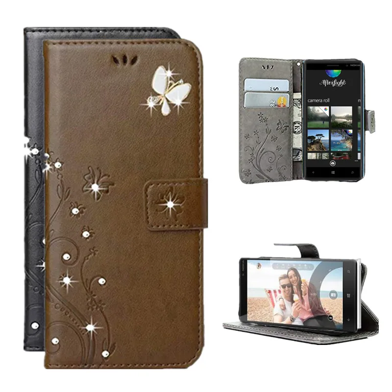 Блестящий блестящий кожаный чехол-книжка для Nokia 9 6 3 Lumia 950 830 730 535 650 640 xl 550 630 530