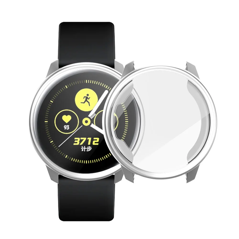 Чехол для samsung galaxy watch active, чехол, бампер, защита экрана, полное покрытие, Силиконовая защита