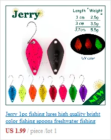 Jerry 2 г форель ложки латунные спиннинговые рыболовные ложки pesca микро металлические приманки зона форель рыбалка сверхлегкий
