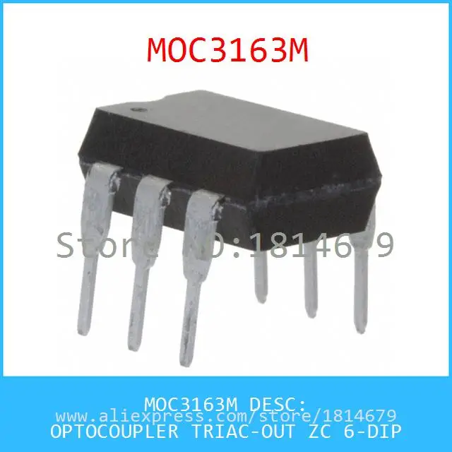 Бесплатная Доставка 1 Шт./лот MOC3163M OPTOCOUPLER ТРИАК-OUT ZC 6-DIP 3163 MOC3163 |