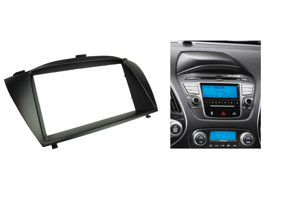 Для HYUNDAI iX-35 ix35 Tucson радио CD DVD аудио панель приборная панель комплект для ремонта Лицевая панель объемная рамка двойной Din