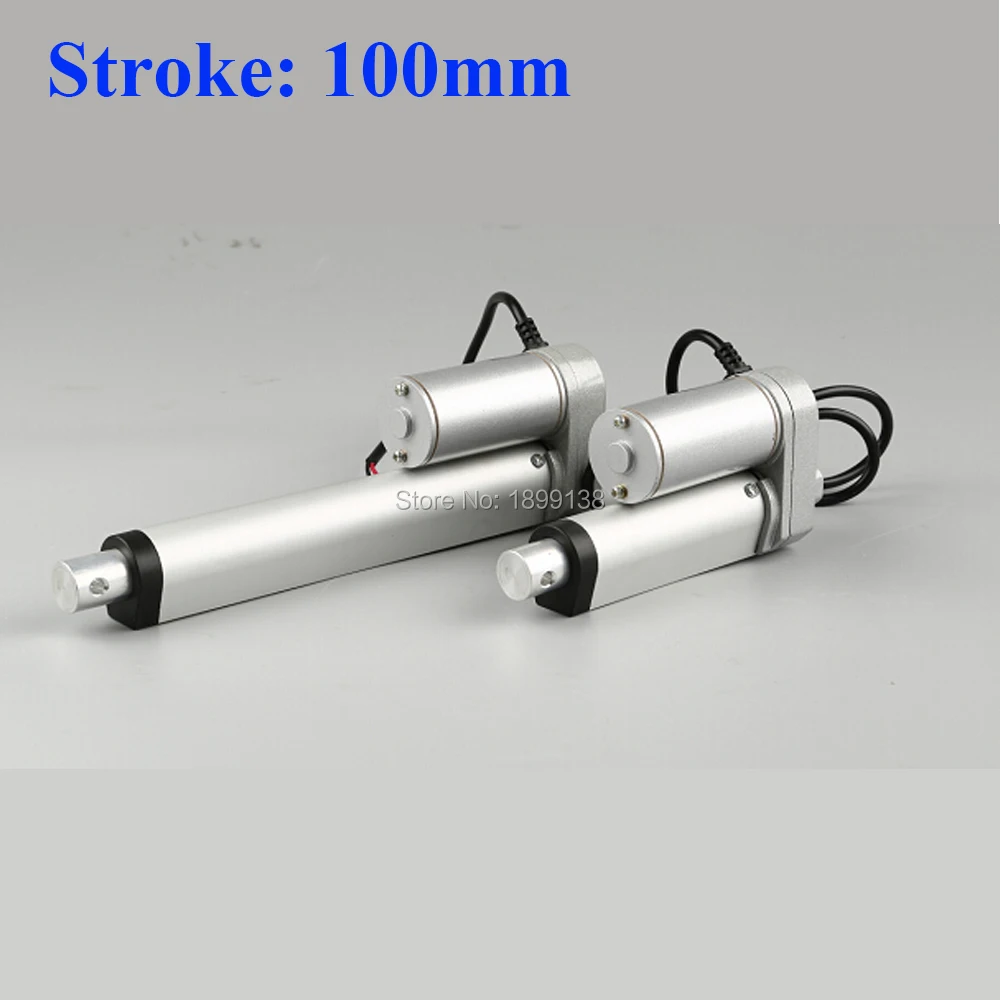 

Electric Linear actuator 100mm Stroke linear motor controller dc 12V 24V 36v 200/350/400/600/700/750N