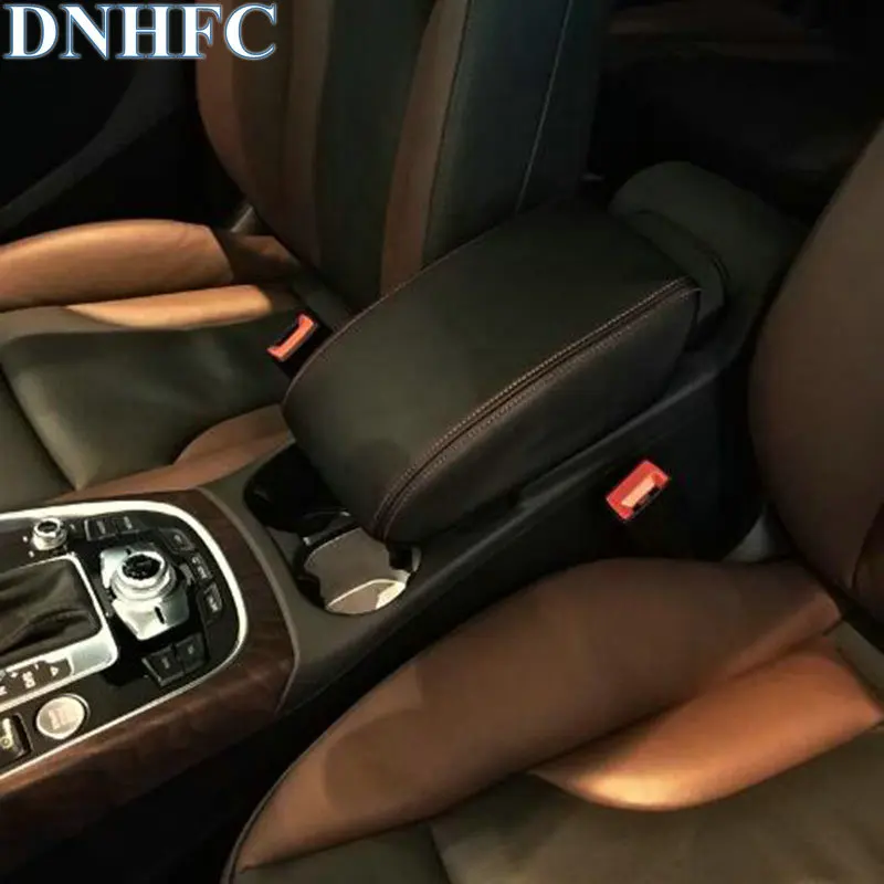 

DNHFC PU leather Car Armrest Box Cover Car Accessories For Audi Q5 2008-2017