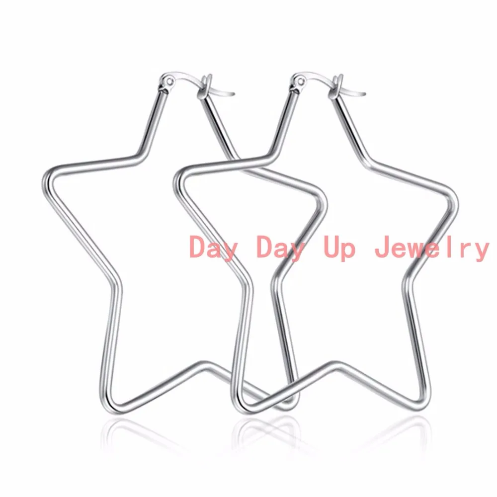 Высокое Качество Модные Женщины Дамы Из Нержавеющей Стали 316L Большой Звезда Хооп