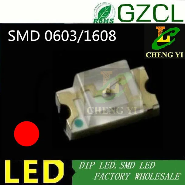 Низкая цена SMD LED 0603 красный светодиод 1 7 2 V 625 630nm поверхностного монтажа LED|led leaves|led