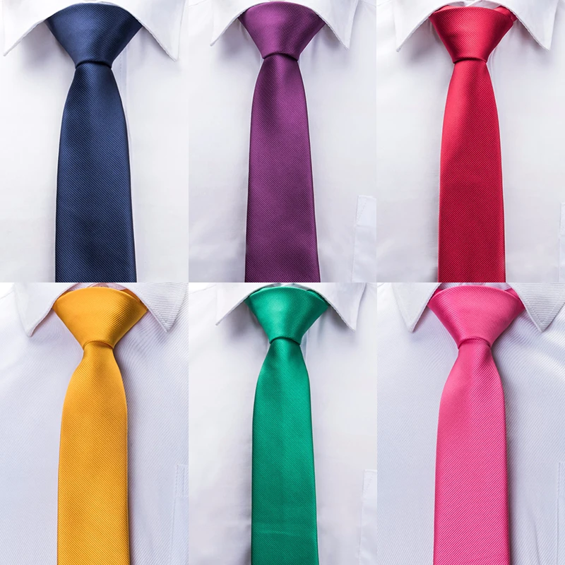 

20 Styles Solid Men's Skinny Ties Fashion Plain Gravata Narrow Slim Ties Jacquard Woven Silk Ties for Mens Wedding Cravata 5.5cm