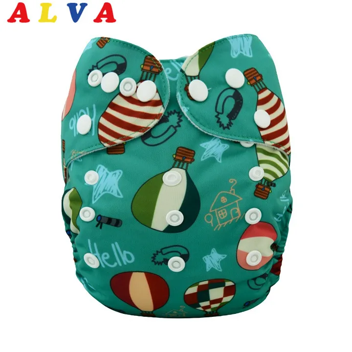 Детский многоразовый подгузник ALVA один размер подходит для всех детей тканевый с