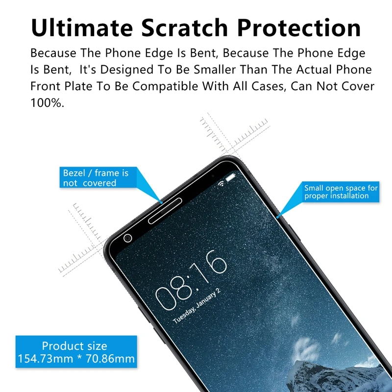 2 шт./лот 2.5D 9H Премиум Закаленное стекло для LG Q Stylus 6 &quotЗащитная пленка экрана Plus + |