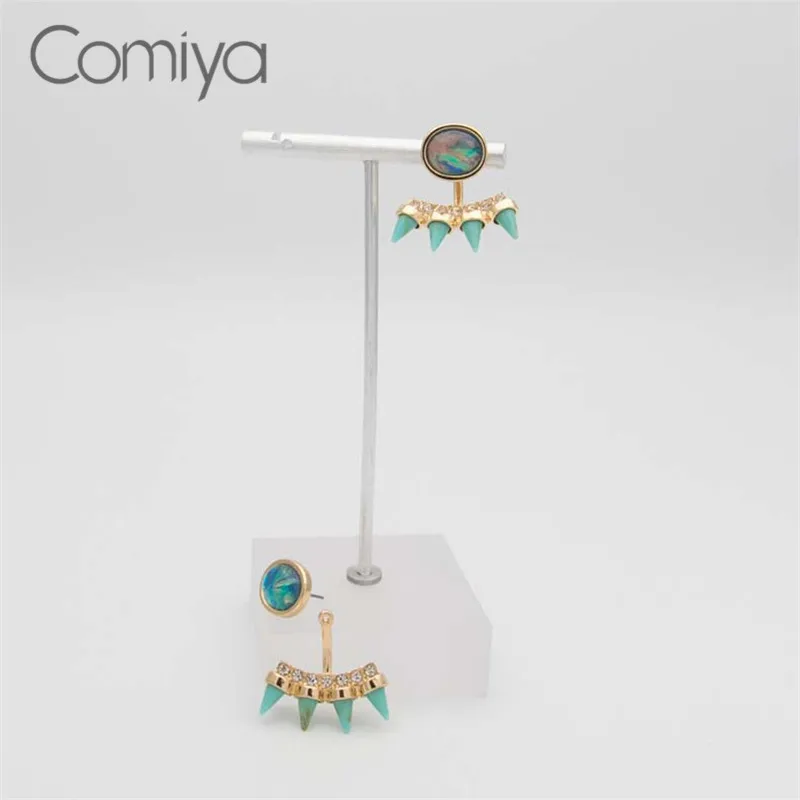 Comiya бренд висячие серьги из цинкового сплава акриловые каменные мозаики