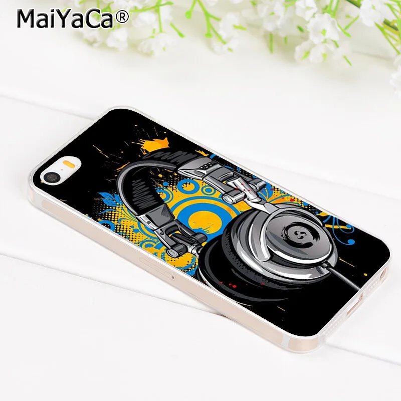 MaiYaCa dj музыка Красочный прозрачный мягкий tpu телефон аксессуары чехол для iPhone 8 7 6
