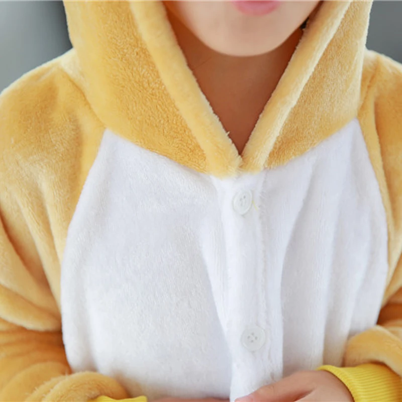 

Children Set kigurumi Animal Bear Panda Hooded Sleepwear Kids Boys Girls Flannel Sweet Cartoon Pajamas Set Christmas Onesies