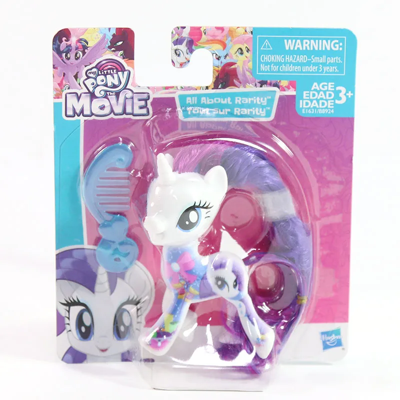 new white blue 05 Игрушки My Little Pony friendly is Magic Rarity Эпплджек Флаттершай болельщик ПВХ Фигурки Коллекционная модель куклы - Цвет: new white blue 05