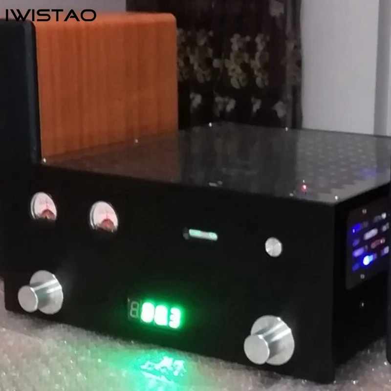 IWISTAO трубка FM стерео радио встроенный усилитель мощности 6P1 2X3,5 Вт цельное алюминиевое шасси Золото Высокая чувствительность HIFI аудио