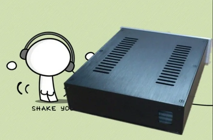 2607 Серебряный Полный алюминиевый корпус предусилителя/усилитель шасси AMP BOX |