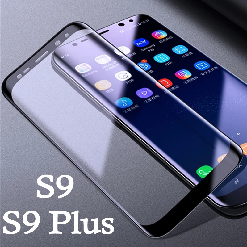 3D полный экран для samsung s9 plus Защитное стекло galaxy защитное 2 шт. note 9 защитная