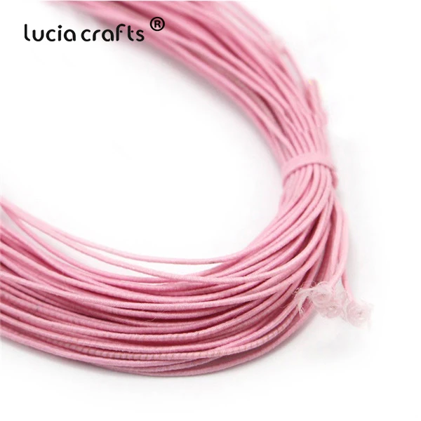 Lucia crafts 25 ярдов/пачка 0,8 мм бисер эластичный стрейч шнур бусины шнур веревка Бисер для браслета I0701 - Цвет: C12 Pink