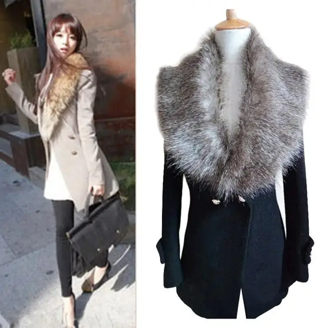 Модный женский зимний толстый теплый шарф из искусственного меха женская мягкая