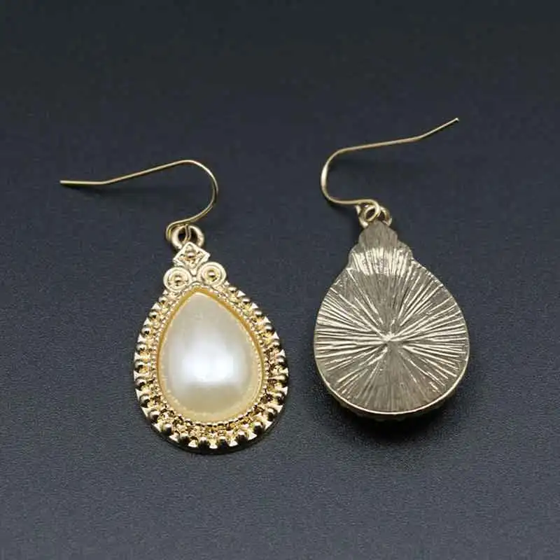 2016 new styles water drop shaped Simulated pearl earrings for women gold plated jewelry moonso ME2096 | Украшения и аксессуары