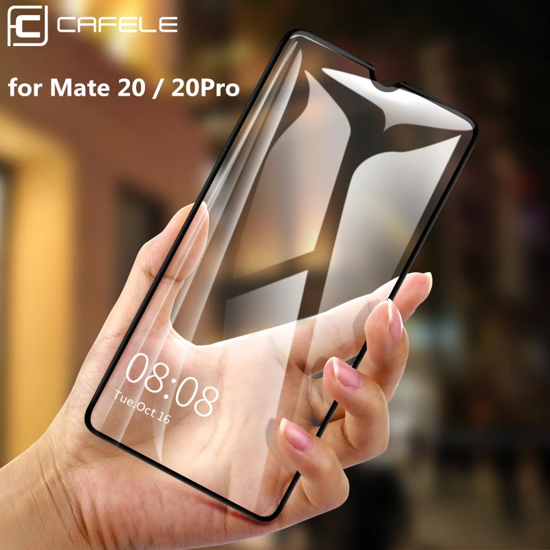 Закаленное защитное стекло CAFELE для Huawei Mate 20 Pro 9H HD прозрачное фиолетовое с полным