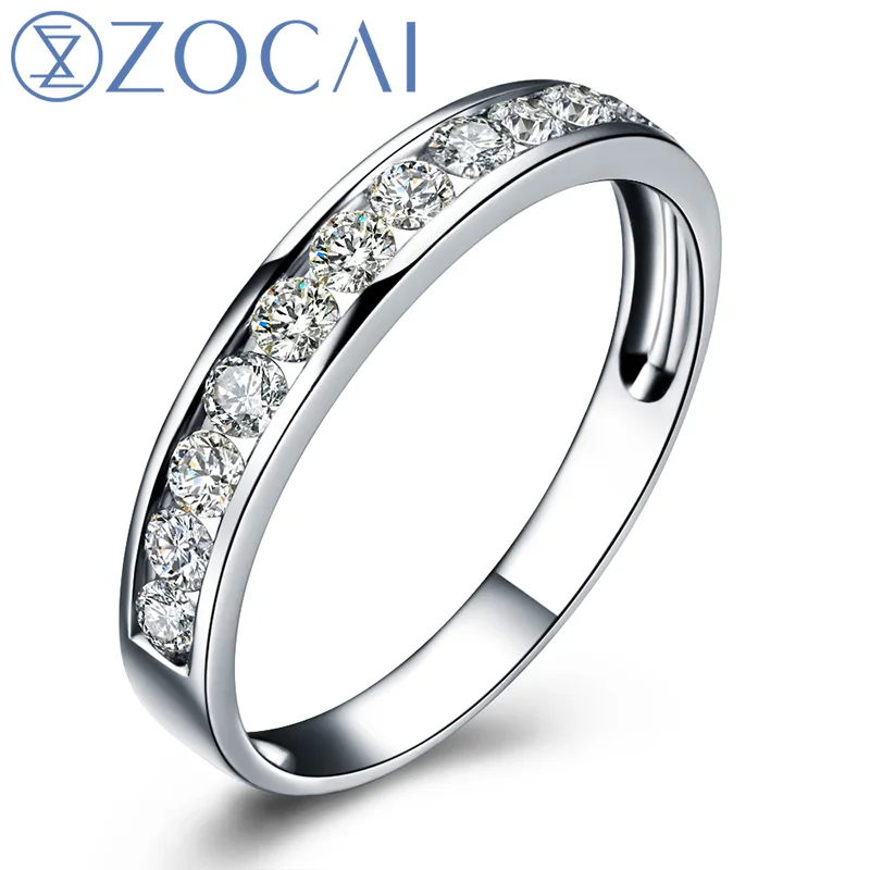 ZOCAI незабываемый момент 0 6 CT сертифицированное женское/SI кольцо из белого золота