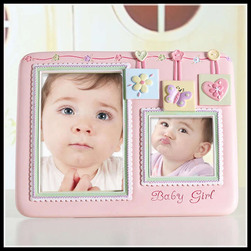 Розовая синяя детская фоторамка современные фоторамки для настенного подвеса