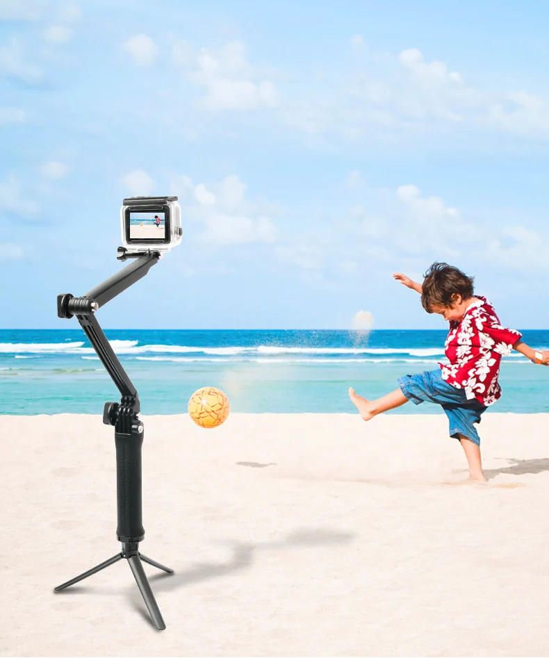 Для Osmo action GoPro монопод складной 3-полосный монопод крепление для камеры удлинитель штатив подставка для Gopro Hero 7 6 5 4 3