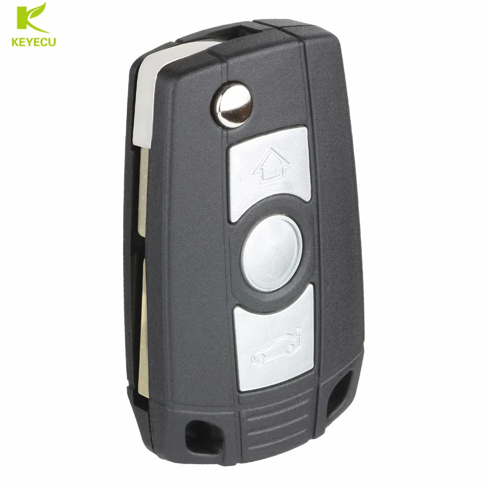 Запасной модифицированный флип ключ KEYECU дистанционный брелок от машины 3 кнопки