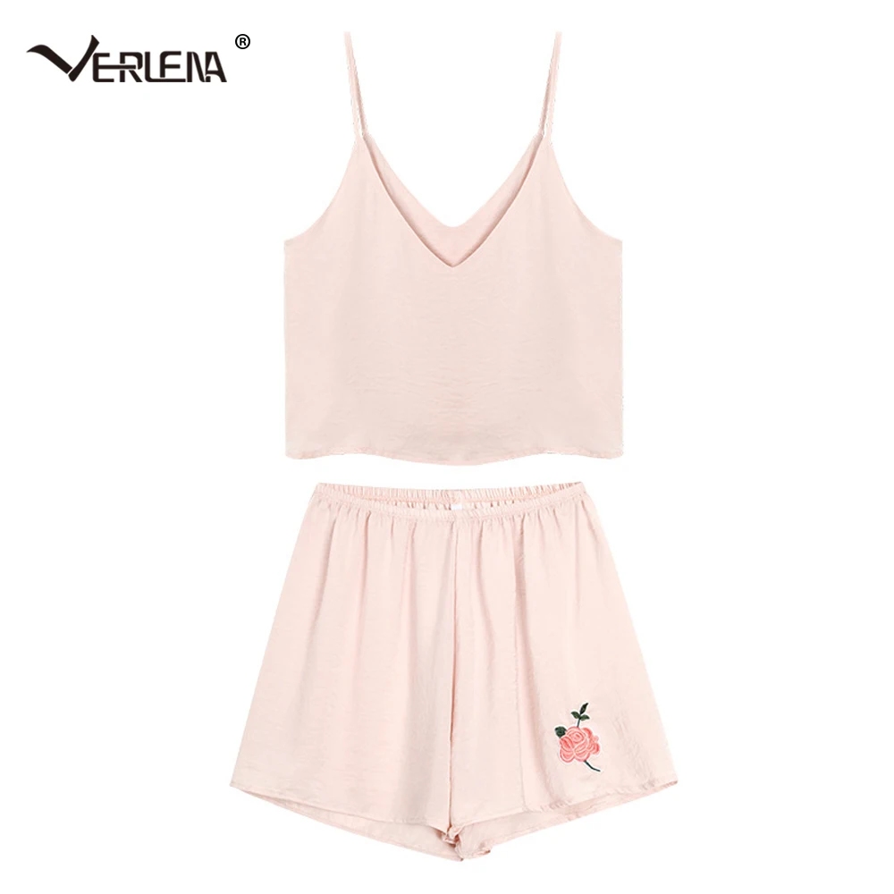 Женская пижама на бретельках Verlena разноцветная Пижама с розовыми шортами милое