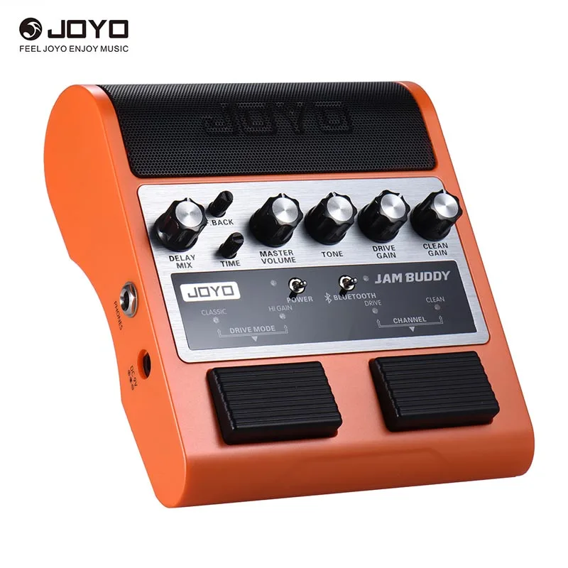 Оранжевый JOYO jam Buddy гитарный усилитель перезаряжаемый Bluetooth 4,0 двухканальный 2*4 Вт педаль Стиль гитары ra усилитель с задержкой чистые эффекты - Цвет: Оранжевый