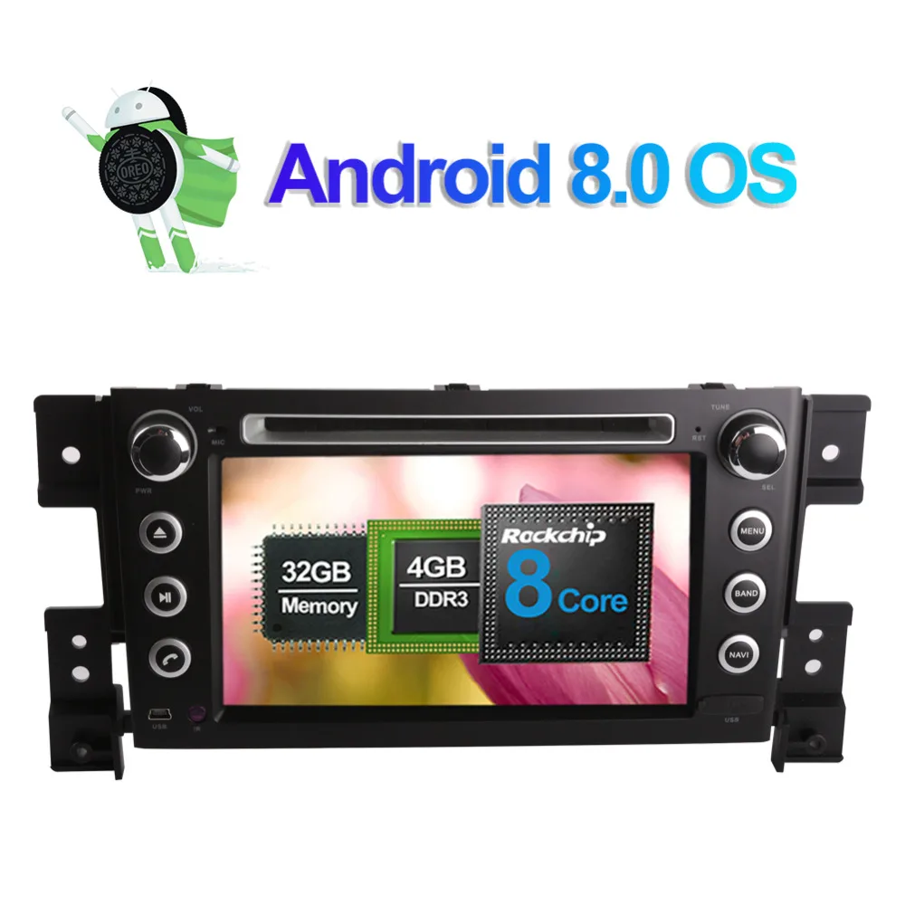 Android 8 0 Восьмиядерный 4 Гб RAM автомобильный Радио стерео с gps навигацией для Suzuki Grand