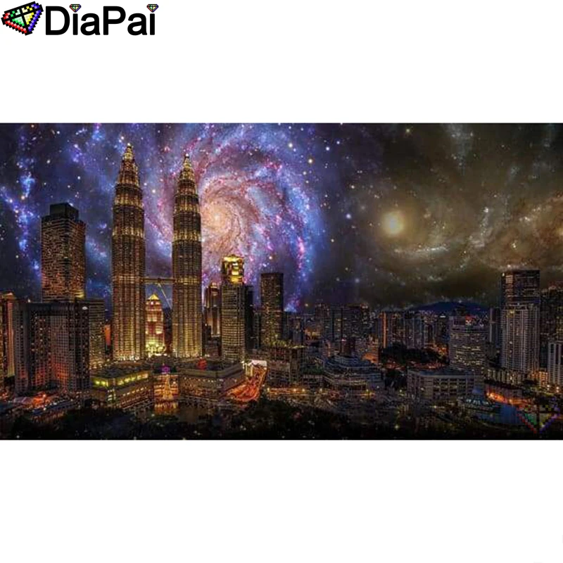 

DIAPAI Diamond Painting 5D DIY 100% Full Square/Round Drill "City night scene" Diamond Embroidery Cross Stitch 3D Decor A24286
