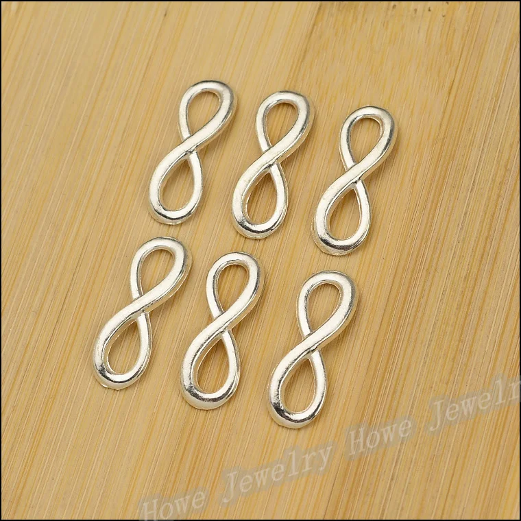 40 шт. качественный кулон с коннектором Digital8 из серебра очаровательное женское