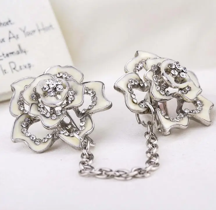 Женский корсажный воротник цепочка Camellia кардиган шаль пряжка аксессуары|Зажимы