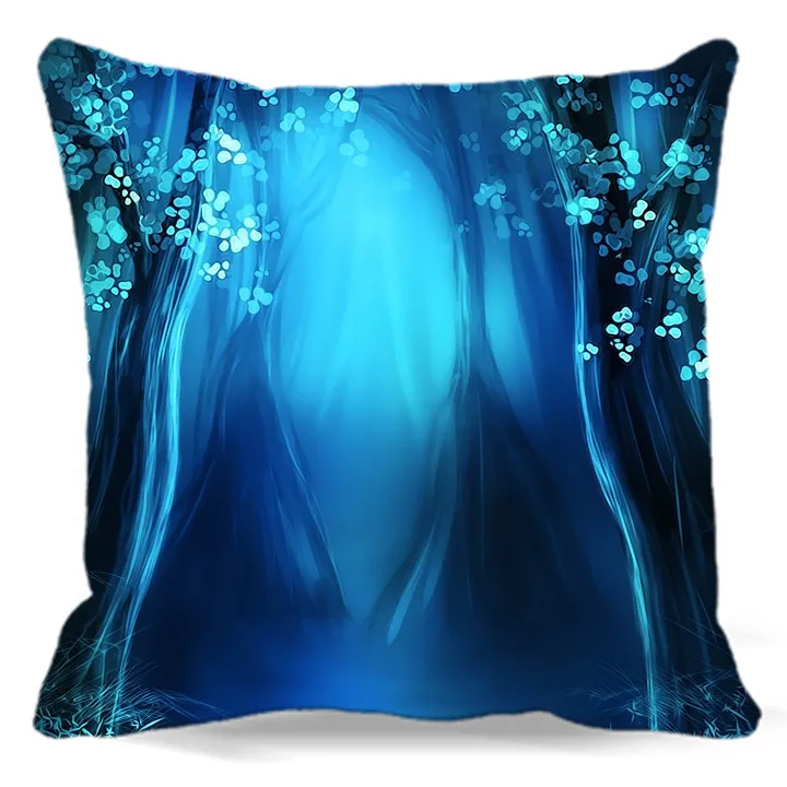 Красивая Долина и водопад Мягкая Подушка Наволочка Чехол для дивана кровати