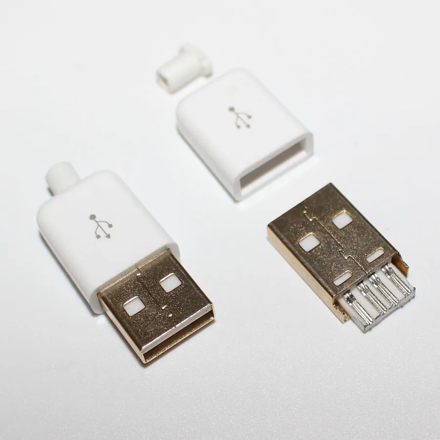 100 комплектов USB 5Pin сварочный тип разъем 3 в 1 никелированный позолоченный хвост