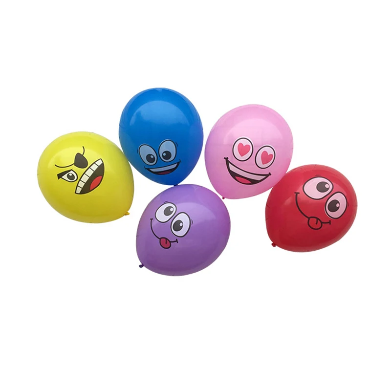 Милый Печатный Большой Глаз смайлик латексные шары с днем рождения украшения