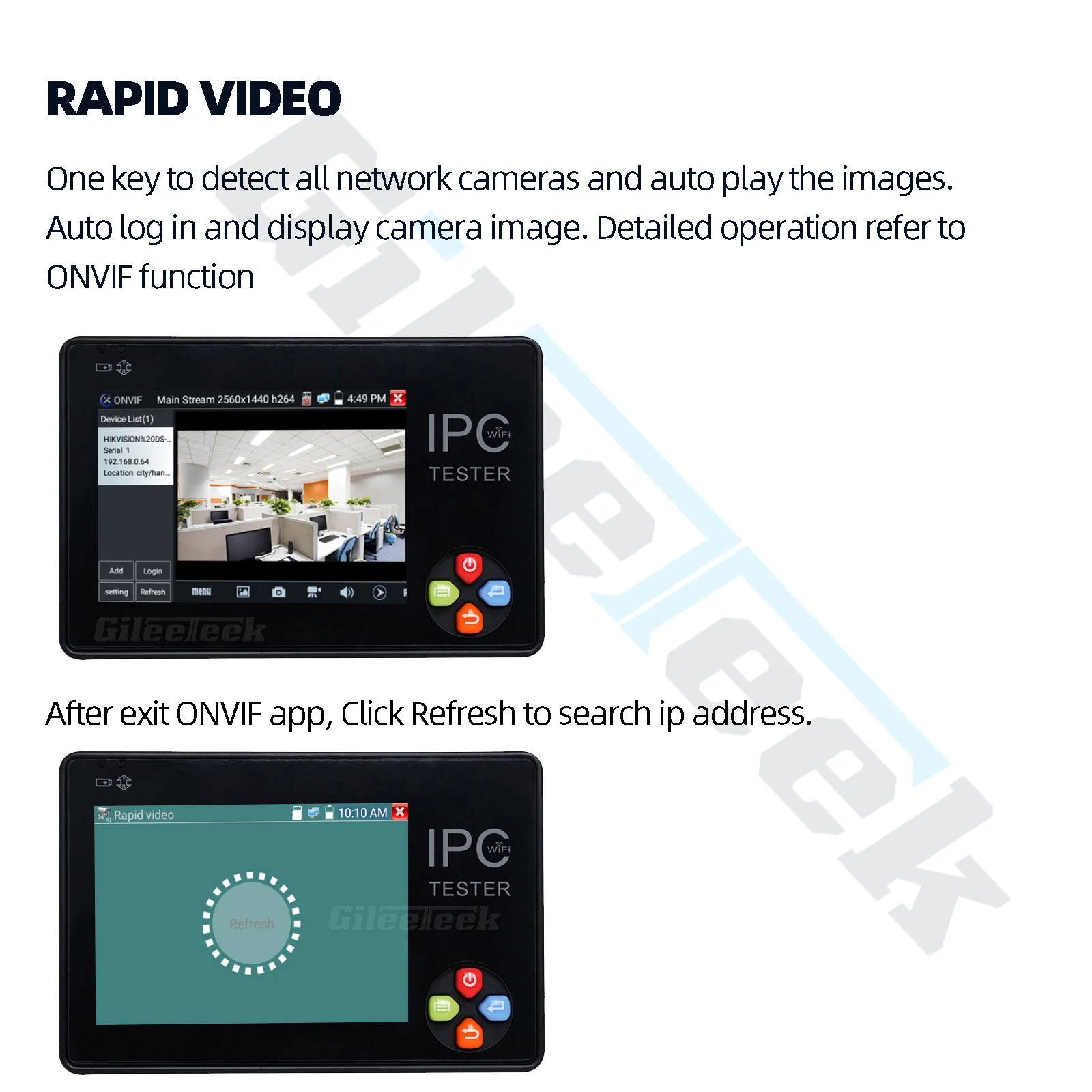 IPC1600ADH плюс 4 к H265 IP камера тестер 8MP AHD/TVI/CVI CVBS CCTV тестер монитор PTZ контроллер Быстрый ONVIF IPC тестер