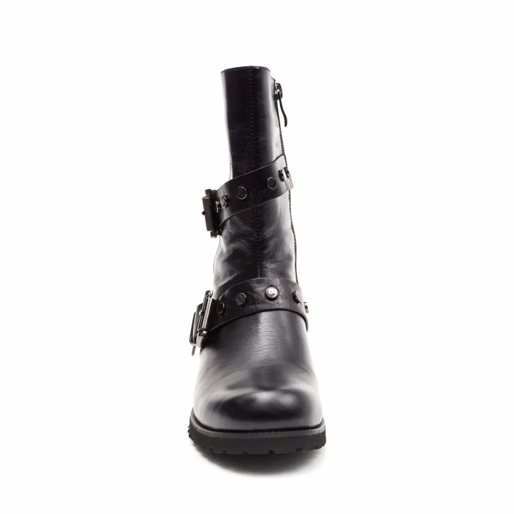 KvPhan New 2017 Genuine Leather suede Ladies Shoes Woman Ankle Boots Round Toe square Casual heel zip Autumn black 35-40 size |