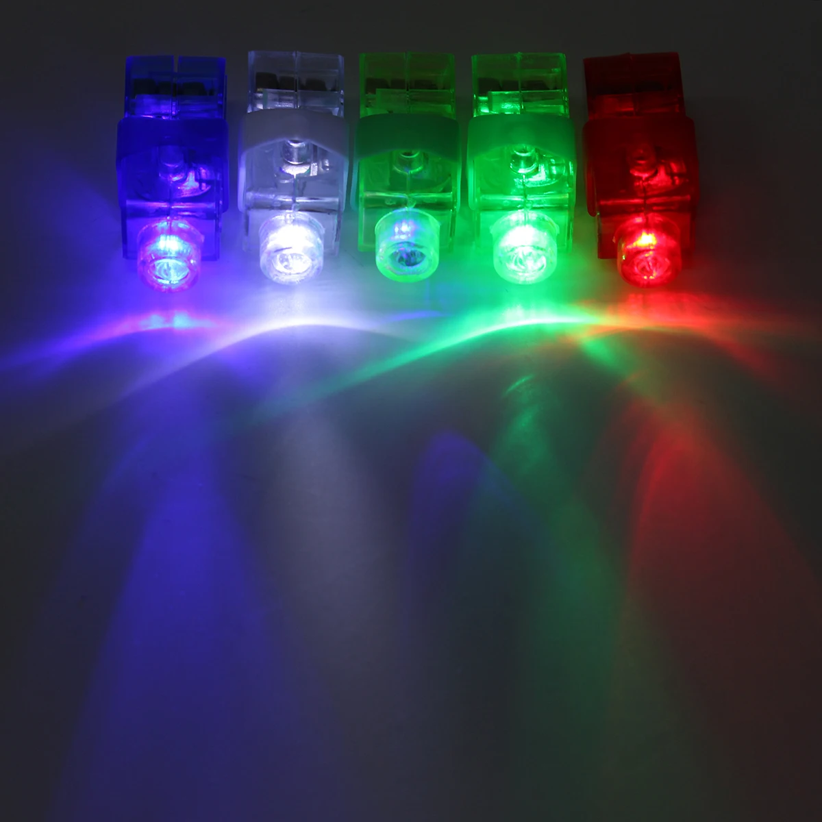 10 шт. красный/зеленый/синий/белый/RGB светящийся Пальчиковый индикатор цветной