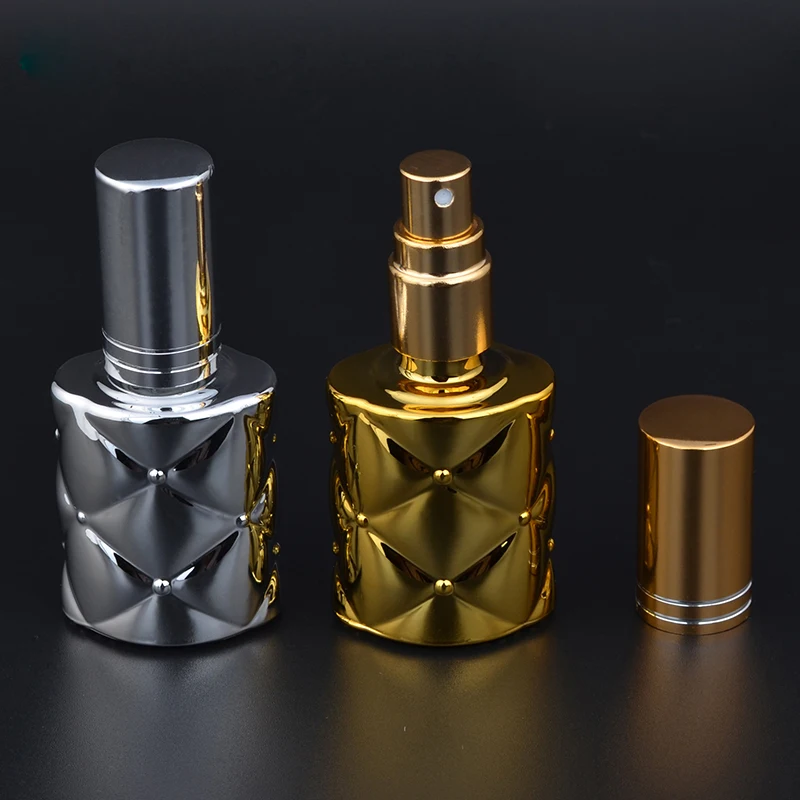 

MUB - 10ml UV Portable Refillable Perfume Bottle Metal Sprayer Pump Parfum Bottle Empty Glass Perfume Atomizer