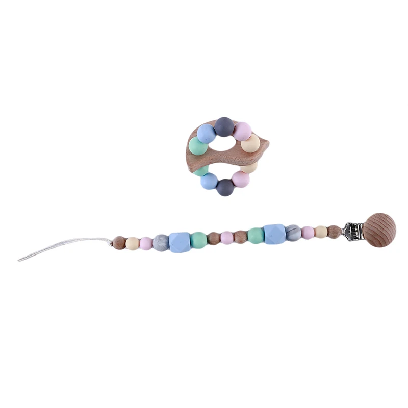 

Silicone Pacifier Chains Safe Teething Chain Kids Teether Kids Toys Eco-friendly Pacifier Clips Holder Chain