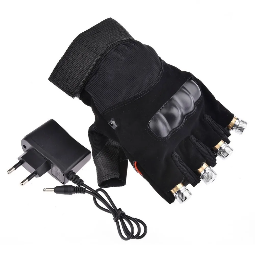 

1Pcs Red Green Blue Purple Laser Gloves DJ Light Dancing Bar Ktv Show Party LED Stage Light Lamp Gloves Light with 4 pcs Lasers