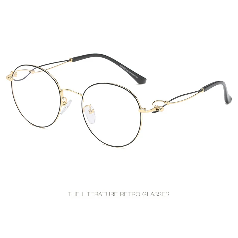 Металлическая оправа для очков в стиле ретро двухцветная шелковая ног
