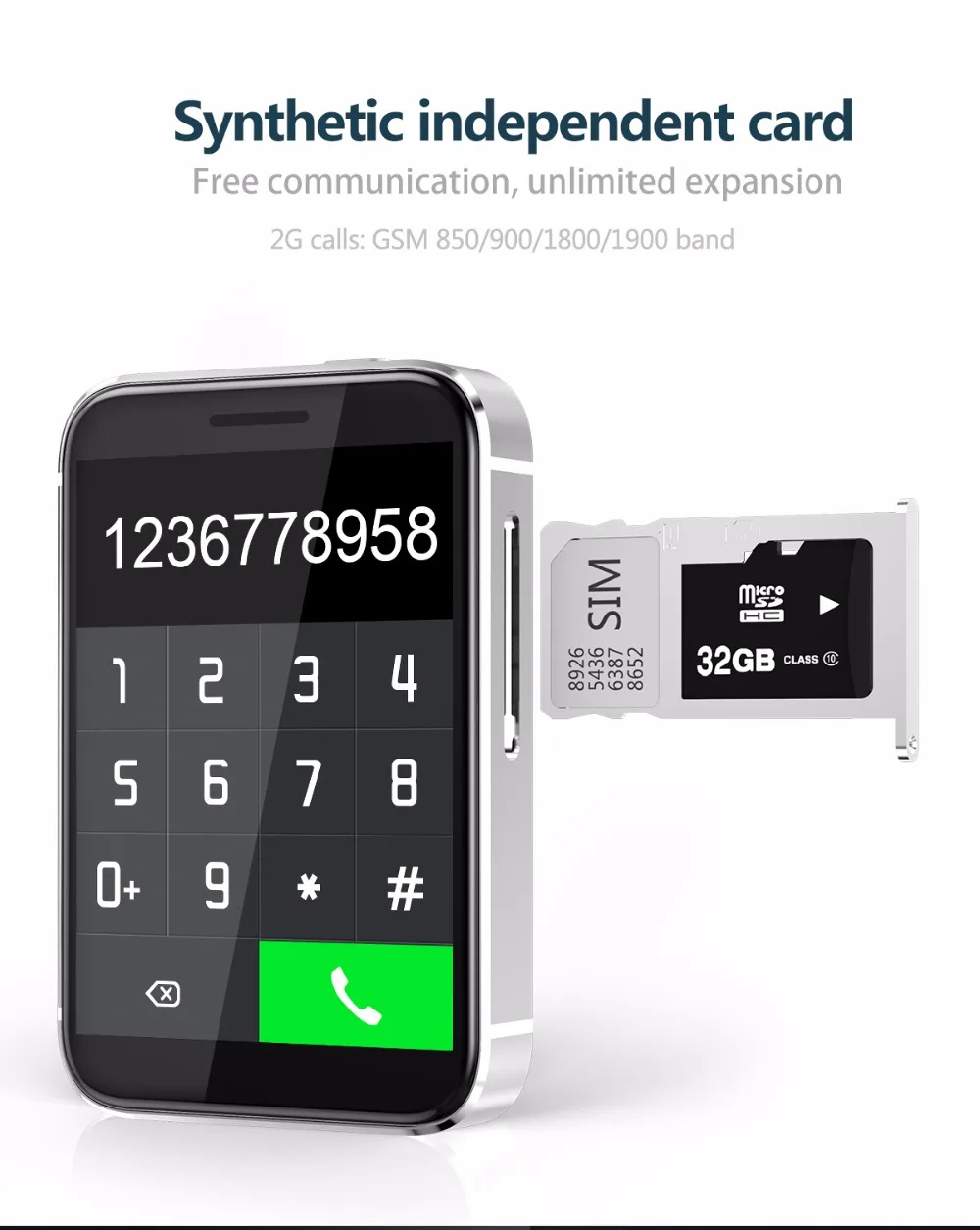 AEKU I5 Plus мини мобильный экран 2 дюймов спортивный шагомер Gsm Часы Bluetooth