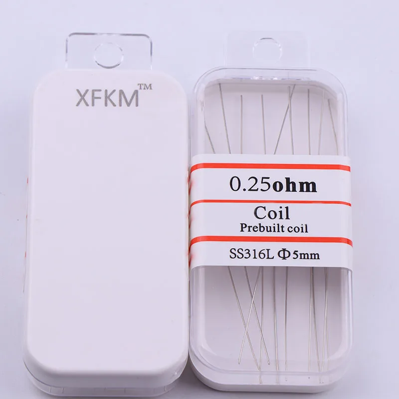 XFKM Notch coil 10 шт./лот SS316L нагревательная проволока 0 25 Ом готовые катушки для
